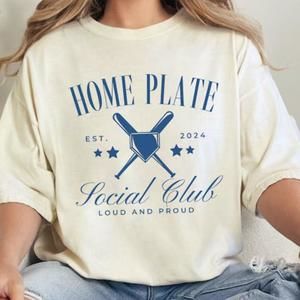 Baseball Mom Shirt Home Plate Social Club_ Tee Luxe Country Club Design Shirt